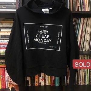 Boxy cropped Cheap Monday hoodie